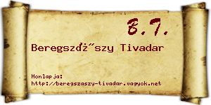 Beregszászy Tivadar névjegykártya