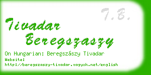 tivadar beregszaszy business card
