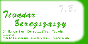 tivadar beregszaszy business card